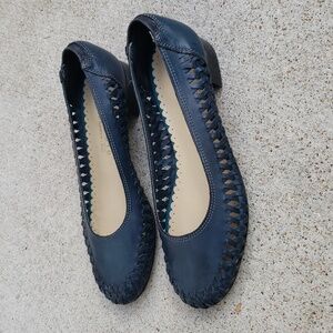 David Tate Womens Woven Italian Leather Loafers Size 7 W Office Workwear Office